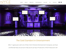 Tablet Screenshot of nyceproductions.com
